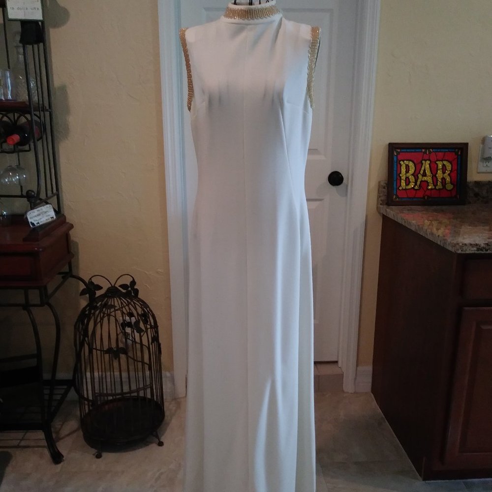 Vintage 70s HANDMADE Greek Goddess Evening Gown